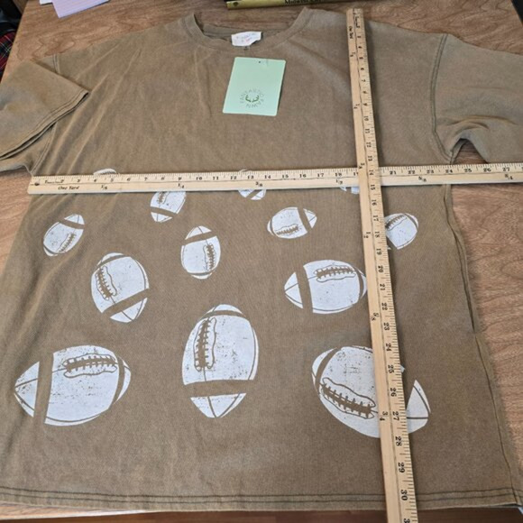 Fantastic Fawn Brown Mini Dress with Football Print - Picture 12 of 12